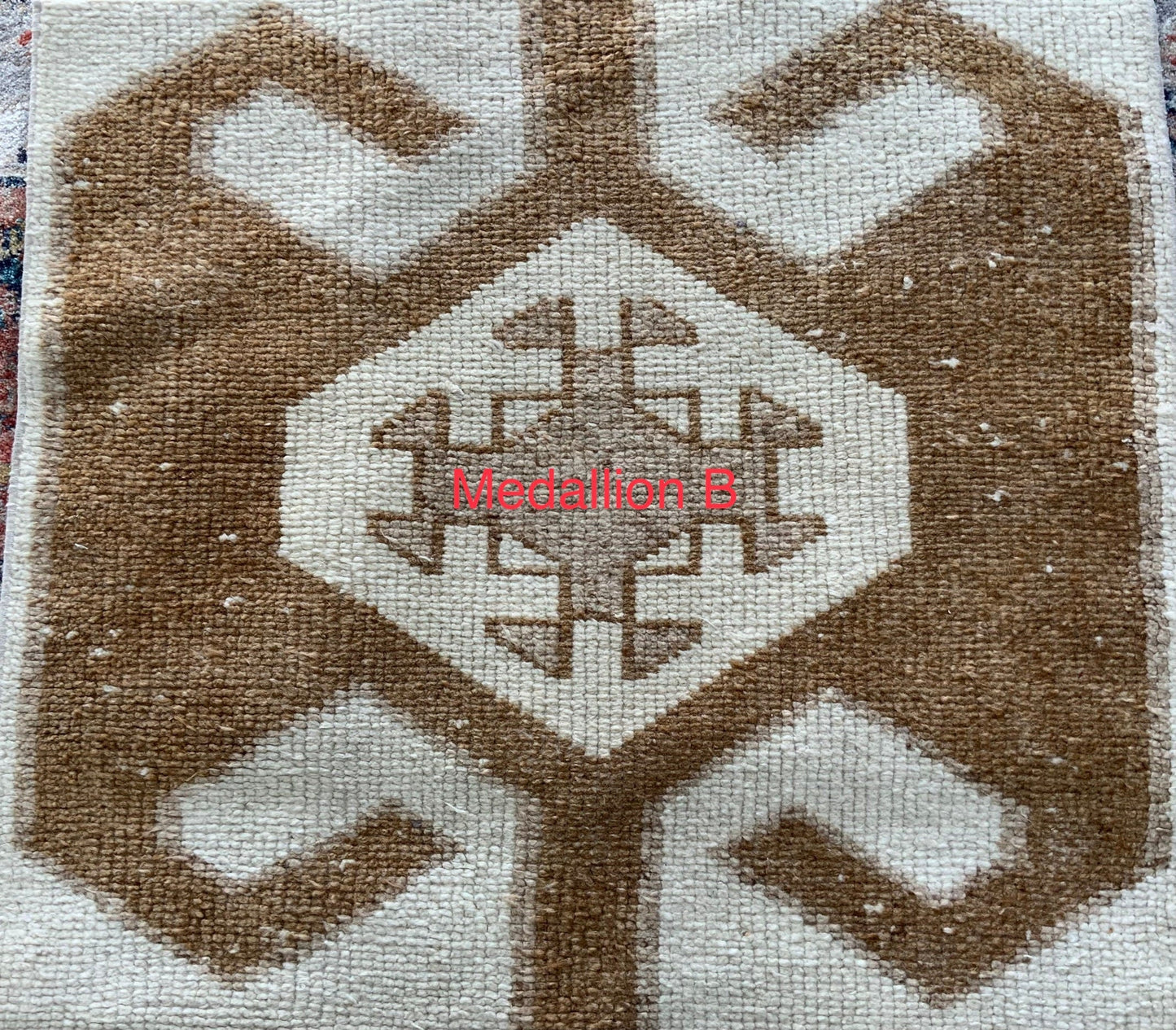 TK1001 - Customizable Vintage Rug Upholstered Ottoman - B