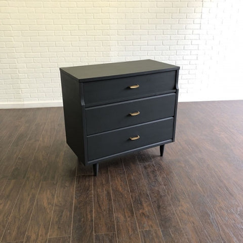 Vintage 3 Drawer MCM Chest - Charcoal