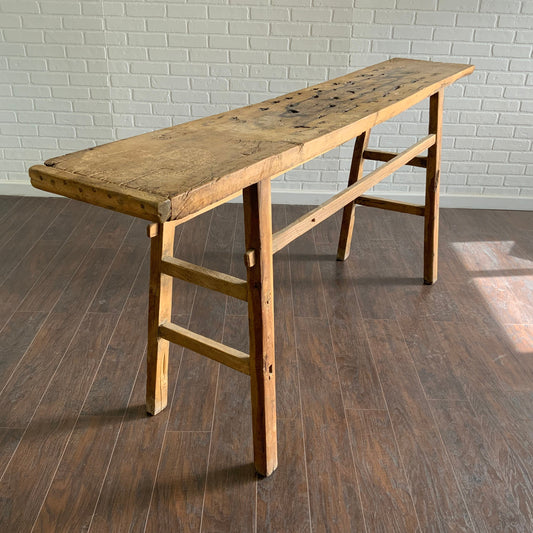 Vintage Elm Console Table - XL