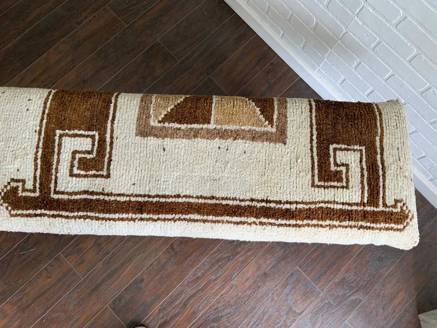 XL - Vintage Rug Upholstered Wood Bench