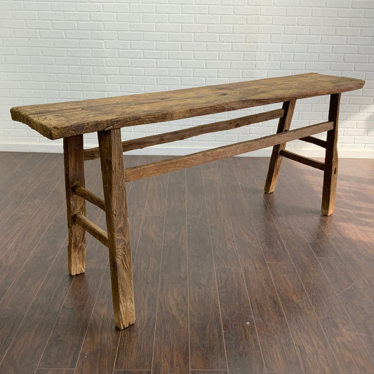 Vintage Elm Console Table - XL