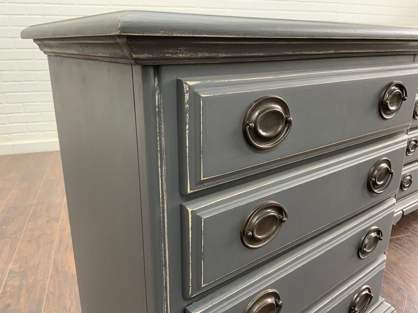 Vintage Pair of Bachelor Chests - Slate