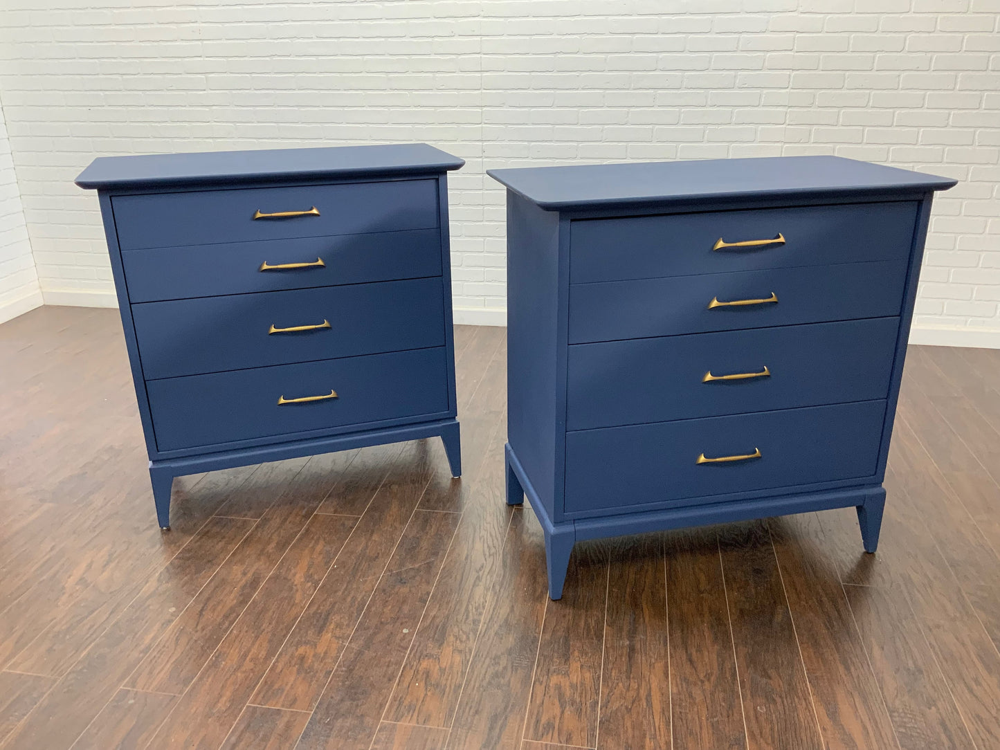 Vintage Pair of MCM Bachelor Chests - Cobalt Blue