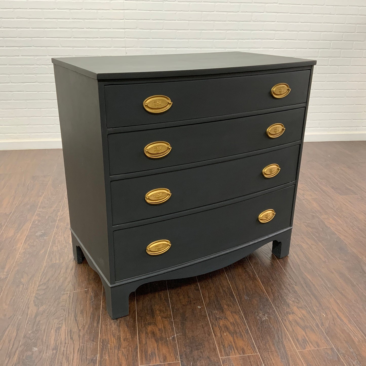 Vintage Pair of Traditional Bachelor Chests - Charcoal